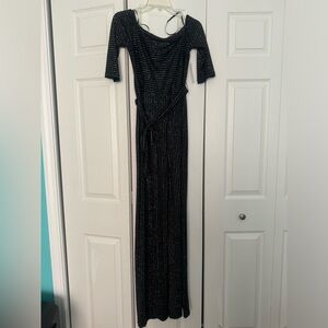 Black glitter jumpsuit size 2